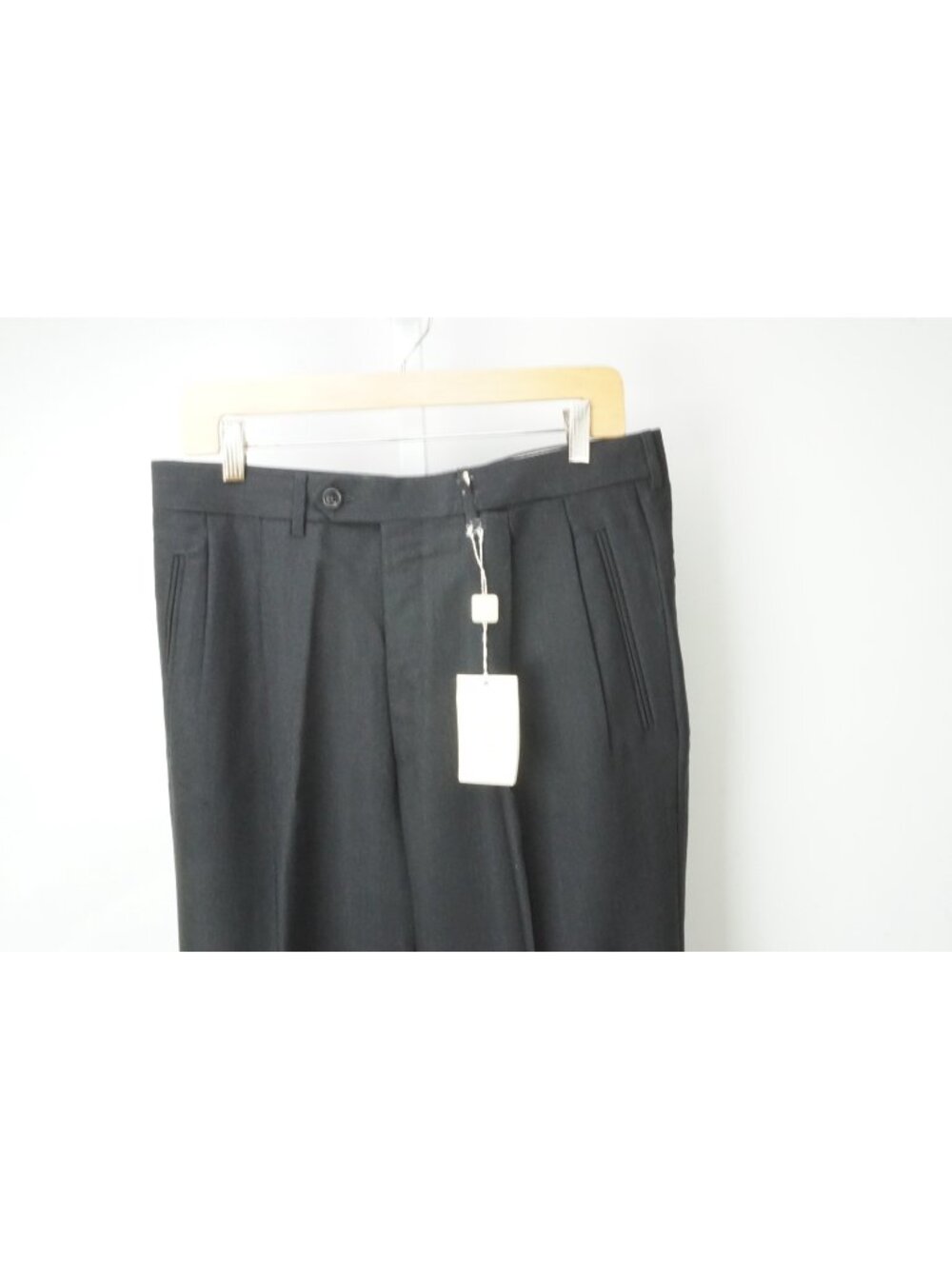 Corneliani Evolution Black 100% Wool Dress Pants Sz 50R EU BRAND NEW
